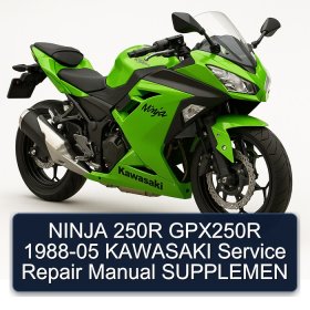 NINJA 250R GPX250R 1988-05 KAWASAKI Service Repair Manual SUPPLEMEN