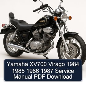 Yamaha XV700 Virago 1984 1985 1986 1987 Service Manual PDF Download