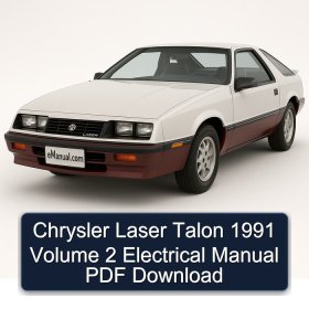 Chrysler Laser Talon 1991 Volume 2 Electrical Manual PDF Download