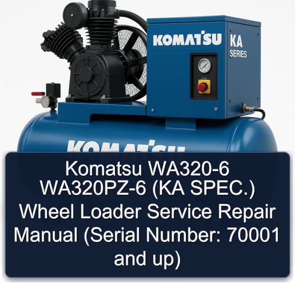 Komatsu WA320-6 WA320PZ-6 (KA SPEC.) Wheel Loader Service Repair Manual (Serial Number: 70001 and up)