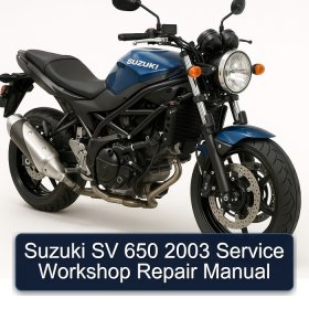 Suzuki SV 650 2003 Service Workshop Repair Manual
