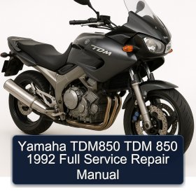 Yamaha TDM850 TDM 850 1992 Full Service Repair Manual