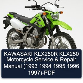 KAWASAKI KLX250R KLX250 Motorcycle Service & Repair Manual (1993 1994 1995 1996 1997)-PDF