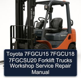 Toyota 7FGCU15 7FGCU18 7FGCSU20 Forklift Trucks Workshop Service Repair Manual