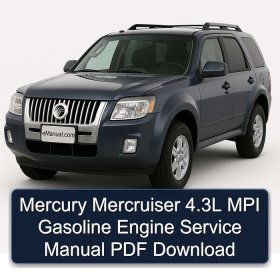 Mercury Mercruiser 4.3L MPI Gasoline Engine Service Manual PDF Download