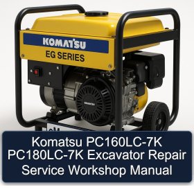Komatsu PC160LC-7K PC180LC-7K Excavator Repair Service Workshop Manual