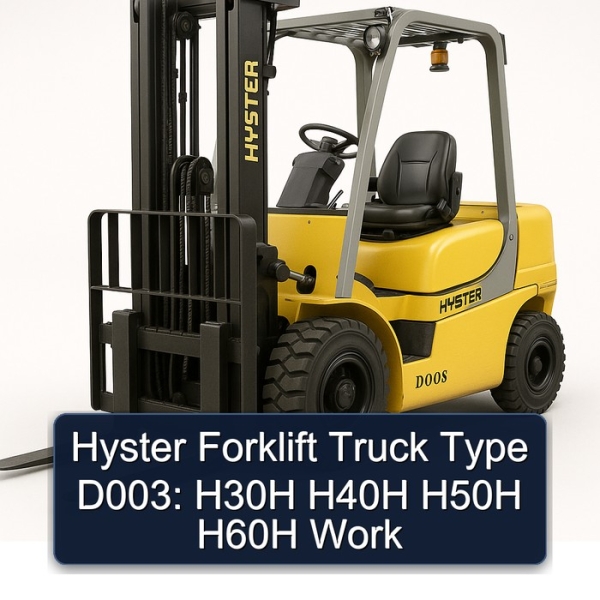 Hyster Forklift Truck Type D003: H30H H40H H50H H60H Work