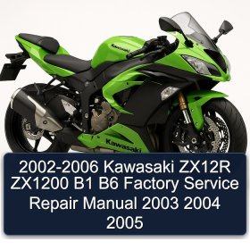 2002-2006 Kawasaki ZX12R ZX1200 B1 B6 Factory Service Repair Manual 2003 2004 2005