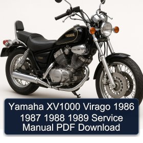 Yamaha XV1000 Virago 1986 1987 1988 1989 Service Manual PDF Download