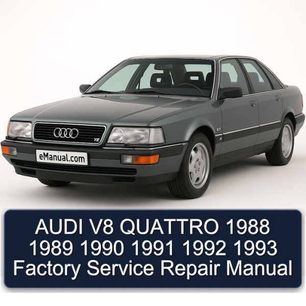 AUDI V8 QUATTRO 1988 1989 1990 1991 1992 1993 Factory Service Repair Manual