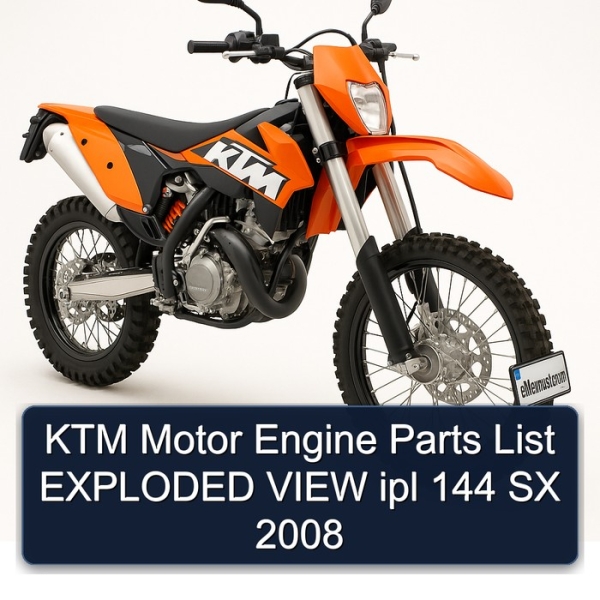 KTM Motor Engine Parts List EXPLODED VIEW ipl 144 SX 2008
