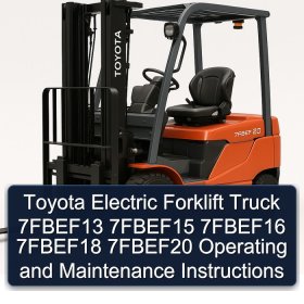 Toyota Electric Forklift Truck 7FBEF13 7FBEF15 7FBEF16 7FBEF18 7FBEF20 Operating and Maintenance Instructions