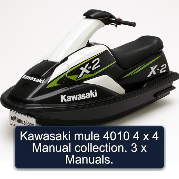 Kawasaki mule 4010 4 x 4 Manual collection. 3 x Manuals.