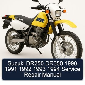 Suzuki DR250 DR350 1990 1991 1992 1993 1994 Service Repair Manual