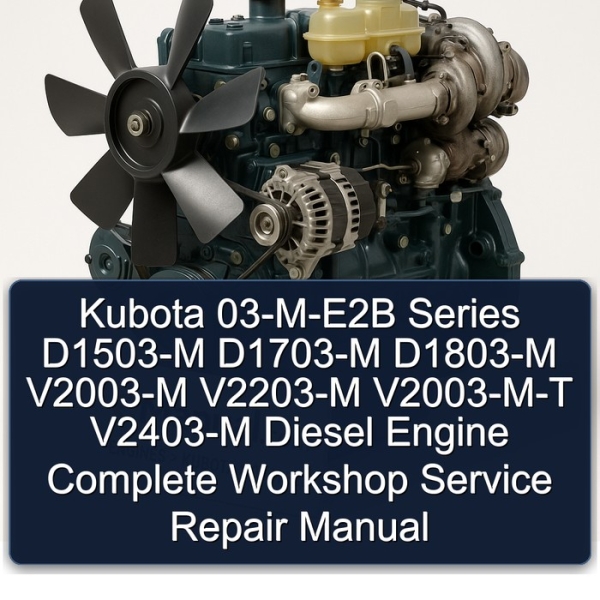 Kubota 03-M-E2B Series D1503-M D1703-M D1803-M V2003-M V2203-M V2003-M-T V2403-M Diesel Engine Complete Workshop Service Repair Manual