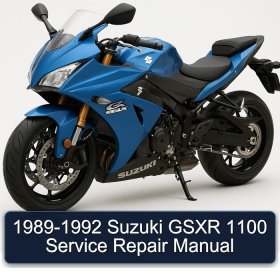 1989-1992 Suzuki GSXR 1100 Service Repair Manual