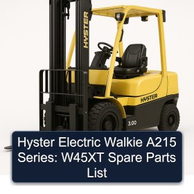 Hyster Electric Walkie A215 Series: W45XT Spare Parts List