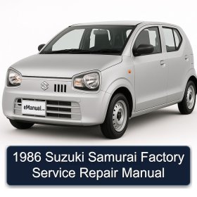 1986 Suzuki Samurai Factory Service Repair Manual