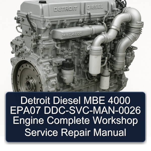 Detroit Diesel MBE 4000 EPA07 DDC-SVC-MAN-0026 Engine Complete Workshop Service Repair Manual