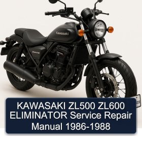 KAWASAKI ZL500 ZL600 ELIMINATOR Service Repair Manual 1986-1988