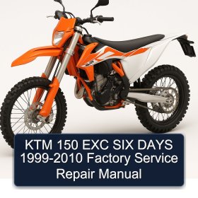 KTM 150 EXC SIX DAYS 1999-2010 Factory Service Repair Manual