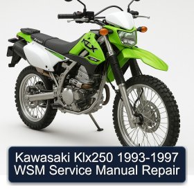 Kawasaki Klx250 1993-1997 WSM Service Manual Repair