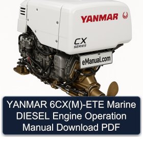 YANMAR 6CX(M)-ETE Marine DIESEL Engine Operation Manual Download PDF