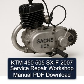KTM 450 505 SX-F 2007 Service Repair Workshop Manual PDF Download