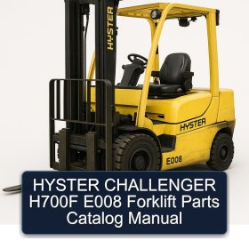HYSTER CHALLENGER H700F E008 Forklift Parts Catalog Manual
