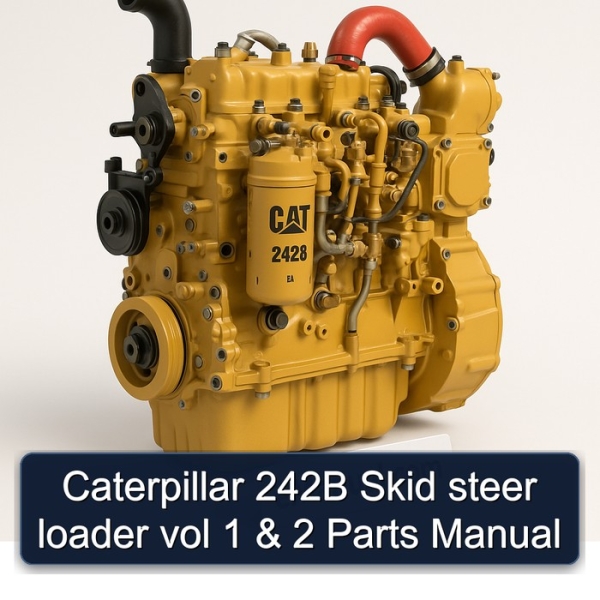 Caterpillar 242B Skid steer loader vol 1 & 2 Parts Manual