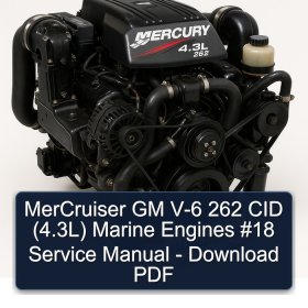 MerCruiser GM V-6 262 CID (4.3L) Marine Engines #18 Service Manual - Download PDF