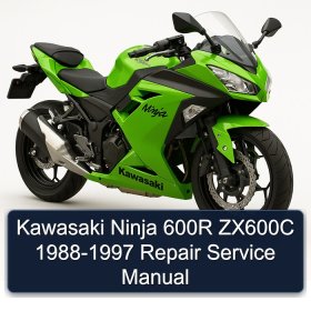 Kawasaki Ninja 600R ZX600C 1988-1997 Repair Service Manual