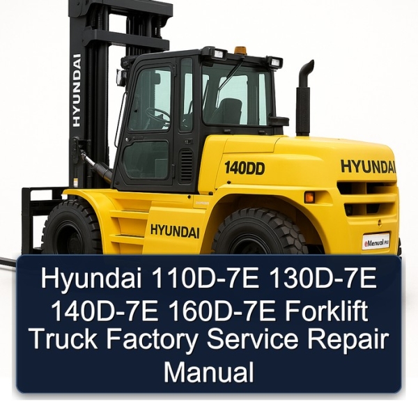 Hyundai 110D-7E 130D-7E 140D-7E 160D-7E Forklift Truck Factory Service Repair Manual