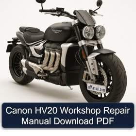 Canon HV20 Workshop Repair Manual Download PDF