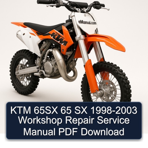 KTM 65SX 65 SX 1998-2003 Workshop Repair Service Manual PDF Download