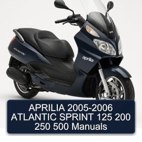APRILIA 2005-2006 ATLANTIC SPRINT 125 200 250 500 Manuals