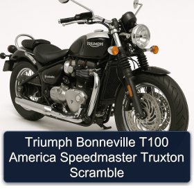 Triumph Bonneville T100 America Speedmaster Truxton Scramble