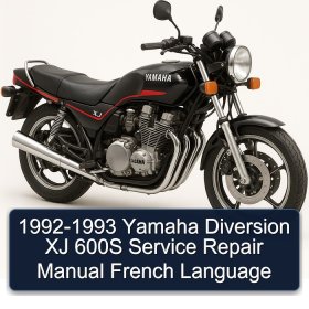1992-1993 Yamaha Diversion XJ 600S Service Repair Manual French Language