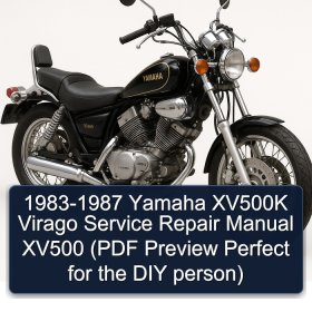 1983-1987 Yamaha XV500K Virago Service Repair Manual XV500 (PDF Preview Perfect for the DIY person)
