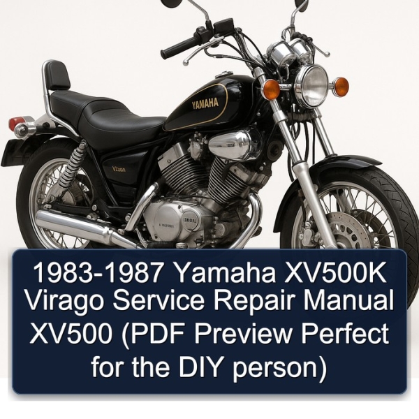 1983-1987 Yamaha XV500K Virago Service Repair Manual XV500 (PDF Preview Perfect for the DIY person)