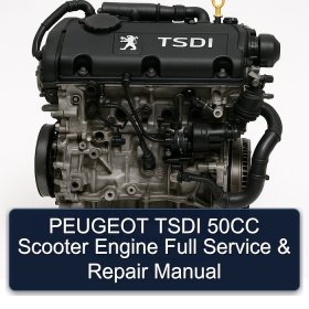 PEUGEOT TSDI 50CC Scooter Engine Full Service & Repair Manual