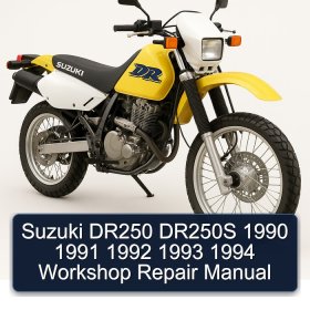 Suzuki DR250 DR250S 1990 1991 1992 1993 1994 Workshop Repair Manual