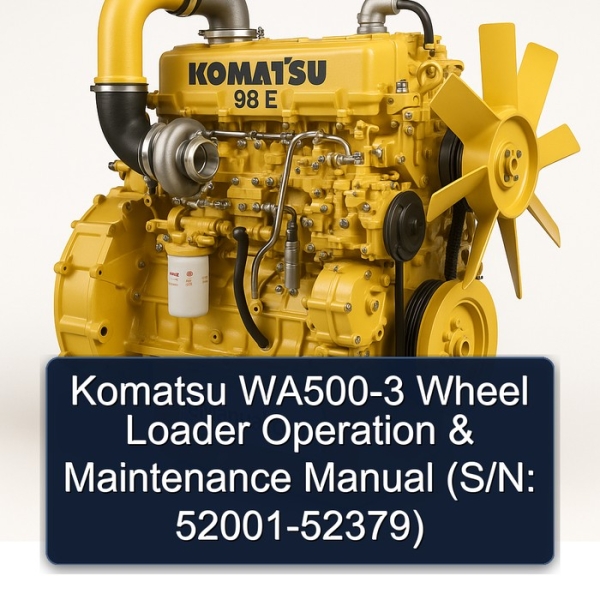 Komatsu WA500-3 Wheel Loader Operation & Maintenance Manual (S/N: 52001-52379)