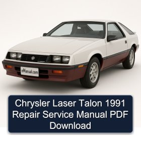 Chrysler Laser Talon 1991 Repair Service Manual PDF Download