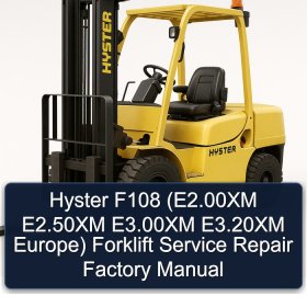Hyster F108 (E2.00XM E2.50XM E3.00XM E3.20XM Europe) Forklift Service Repair Factory Manual