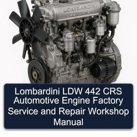 Lombardini LDW 442 CRS Automotive Engine Factory Service and Repair Workshop Manual