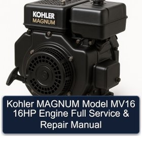 Kohler MAGNUM Model MV16 16HP Engine Full Service & Repair Manual