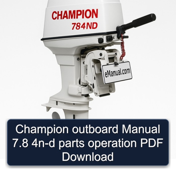 Champion outboard Manual 7.8 4n-d parts operation PDF Download