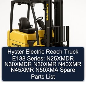 Hyster Electric Reach Truck E138 Series: N25XMDR N30XMDR N30XMR N40XMR N45XMR N50XMA Spare Parts List