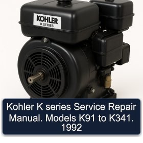 Kohler K series Service Repair Manual. Models K91 to K341. 1992